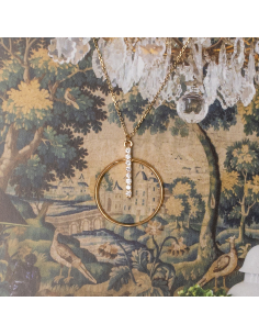 Circle of Light Necklace: Minimalist Elegance with Diamonds