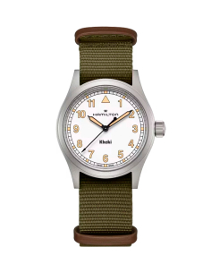 Reloj Hamilton Khaki Field Quartz Esfera Blanca