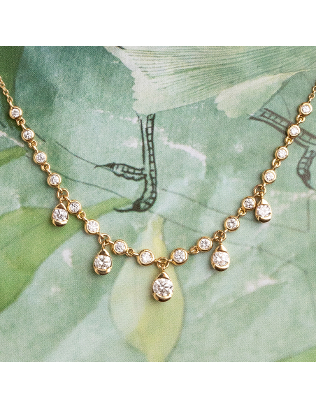 Yellow Gold Necklace with Diamonds - Brilliance and Exclusive Elegance