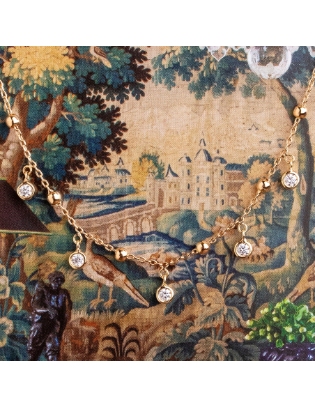 Collar de oro amarillo con diamantes: brillo y elegancia | PR Joyeros