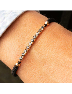 Pulsera Diamantes Negros Oro Rosa | Elegante y Audaz | PR Joyeros 2