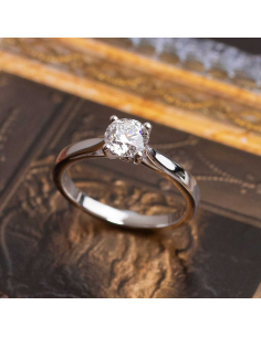 Engagement Ring in White Gold with Diamond | PR Jewellers