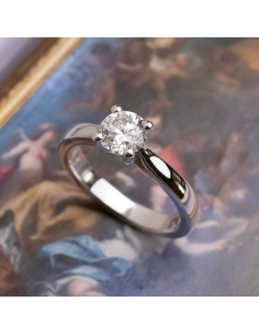 Anillo de Compromiso en Oro Blanco con Diamante | PR Joyeros