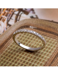 White Gold Wedding Ring with Brilliant Diamonds | PR Jewellers