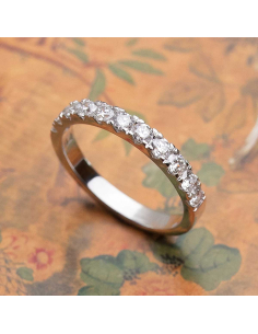 White Gold Wedding Ring with Brilliant Diamonds | PR Jewelers