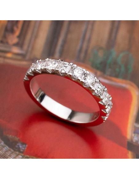 White Gold Wedding Ring with Brilliant Diamonds | PR Jewelers