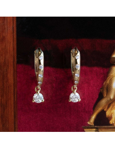 Pendientes de oro amarillo 18Kt con diamantes | Joyería exclusiva