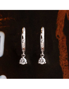 Pendientes de oro blanco 18Kt con diamantes | Joyería elegante