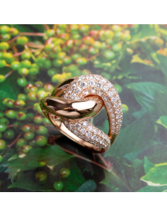 Rose gold ring with round-cut diamonds – Everyday Elegance | PR
