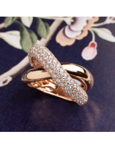 Rose gold ring with round-cut diamonds | PR Joyeros