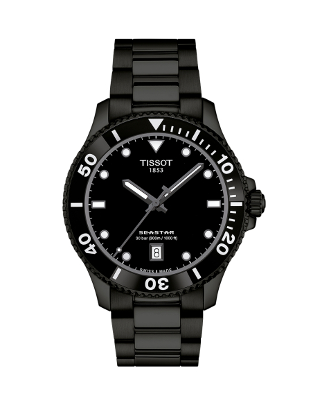 Tissot Seastar 40mm Negro Cuarzo Suizo | PR Joyeros