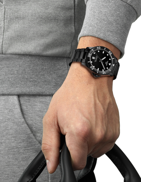 Tissot Seastar 40mm Black Swiss Quartz | PR Joyeros