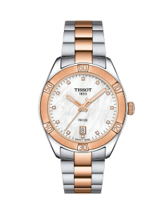 Tissot PR 100 Rose Gold Diamond Quartz Ladies | PR Jewelers