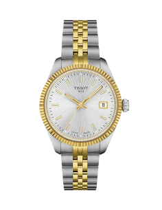 Tissot Two-Tone Bisel Estriado - Reloj Elegante y Versátil