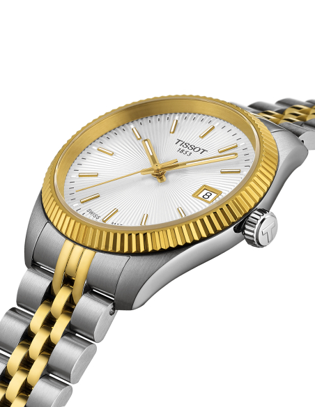 Tissot Two-Tone Fluted Bezel - Elegant and Versatile Watch