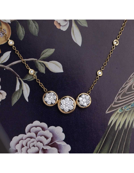 Collar oro amarillo y diamantes – Glamour eterno | PR joyeros