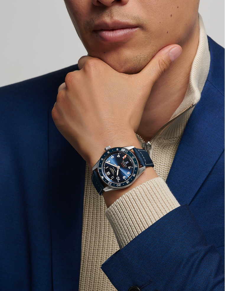 Longines Spirit Zulu Time Blue Watch: Adventure & GMT Elegance