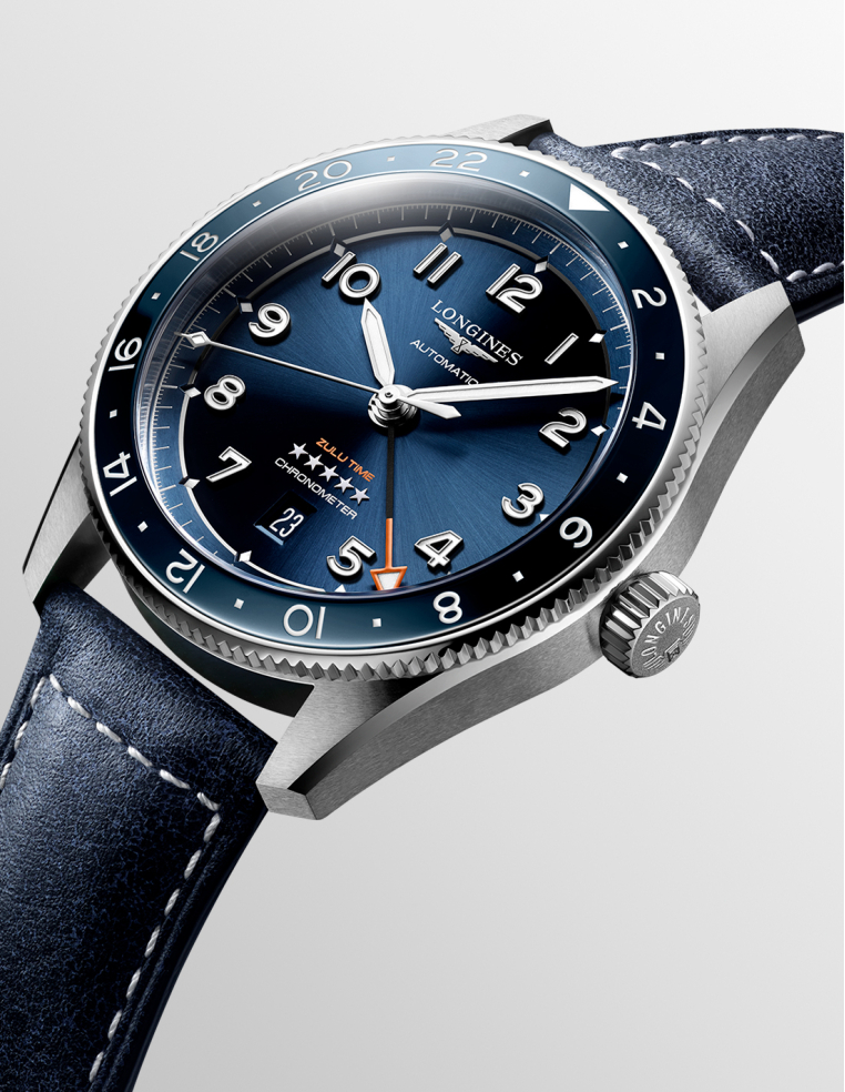 Longines Spirit Zulu Time Blue Watch: Adventure & GMT Elegance