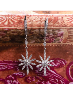 18Kt White Gold Earrings with Diamonds - Stunning Elegance | PR Jewell