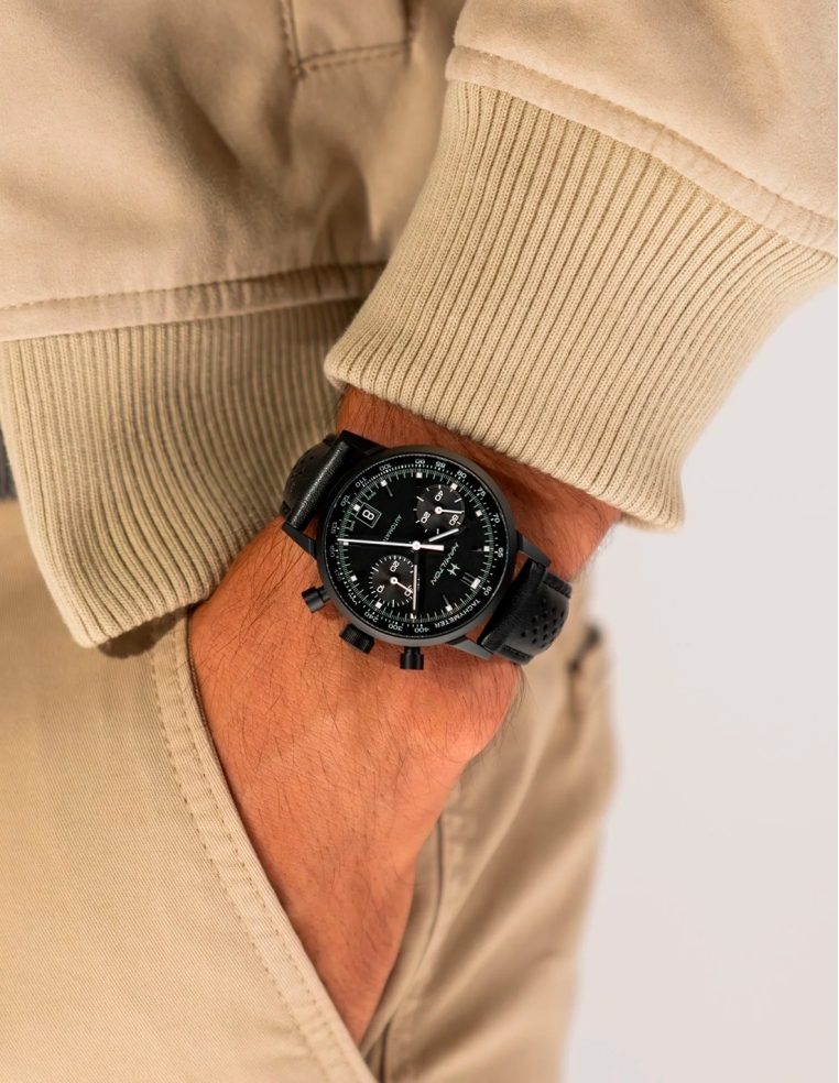 Reloj Hamilton Intra-Matic Negro: Herencia Racing | PR Joyeros