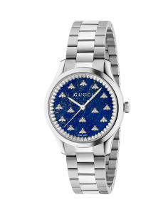 Gucci G-Timeless Bee Watch, 32mm - Dark Blue