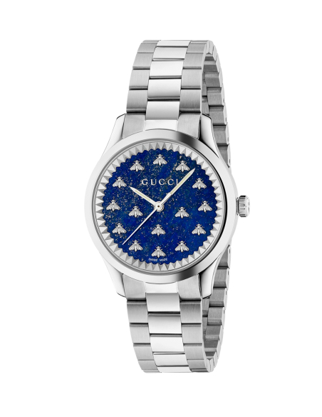 Gucci G-Timeless Bee Watch, 32mm - Dark Blue