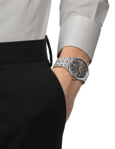 Tissot Chemin des Tourelles: Elegancia atemporal en gris. 2