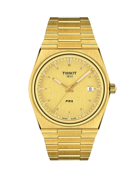 TISSOT PRX Gold Watch | 40mm PVD Gold Steel Swiss Quartz