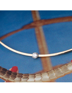 18K rose gold necklace with diamond · Modern elegance | PR Jewellery