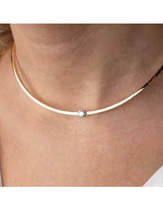 18K rose gold necklace with diamond · Modern elegance | PR Jewellery 2