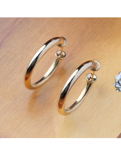 Pendientes aro oro amarillo 18Kt 20mm · Elegancia chic | PR Joyeros