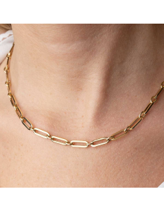 18kt gold choker necklace with a modern and flattering design | PR Jew 2