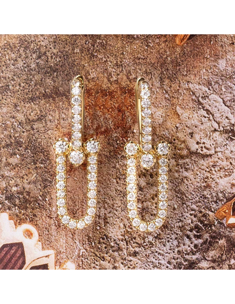 Pendientes de Oro 18Kt con Diamantes | Elegancia y Lujo