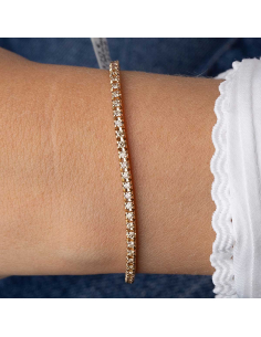 Pulsera riviére oro rosa con diamantes brown 18 Kt – PR Joyeros 2