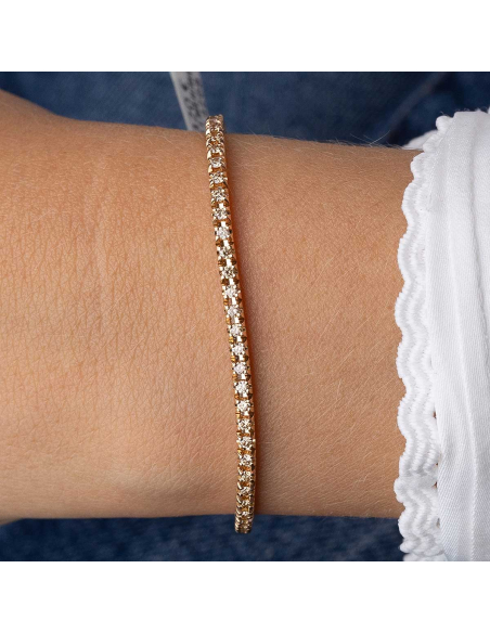 Bracelet riviére rose gold with brown diamonds 18 Kt – PR Jewellers