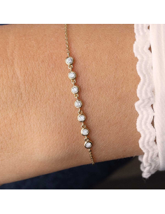 Yellow gold bracelet with round-cut diamonds | PR Jewellers 2