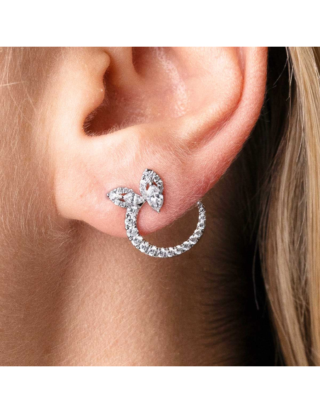 Exclusive 18K white gold earrings with diamonds | PR Jewellers.