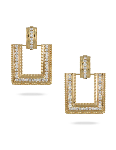 Earrings in 18-carat yellow gold with diamonds | Luxury and elegance