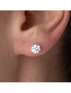 Elegant Diamond Stud Earrings in White Gold | PR Jewelers
