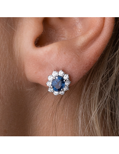 White gold sapphire and diamond earrings – PR Jewellers 2