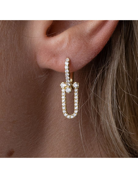 Pendientes de Oro 18Kt con Diamantes | Elegancia y Lujo