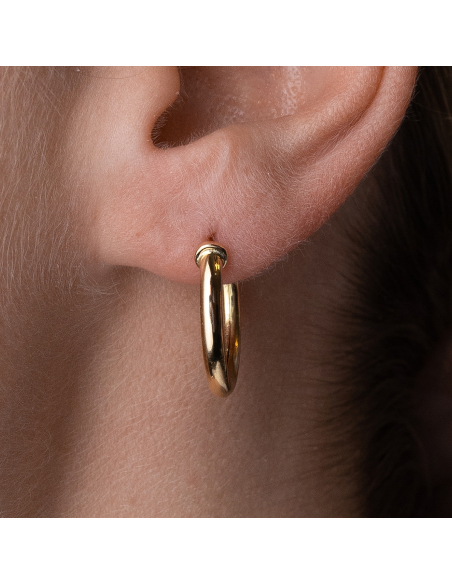 Pendientes aro oro amarillo 18Kt 20mm · Elegancia chic | PR Joyeros