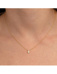 Stefania Necklace, In Gold And Marquise-Cut Diamond 2