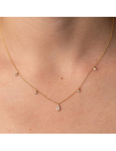 Fine gold and diamond chain necklace. A tribute to femininity 2