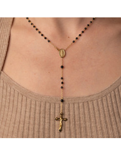 Gold and onyx rosary: Timeless elegance for a unique style 2