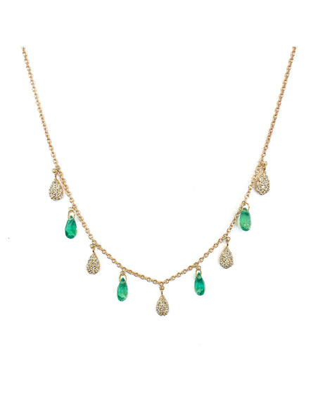 COLLAR ESMERALDA Y DIAMANTES Elegancia atemporal y brillo incomparable