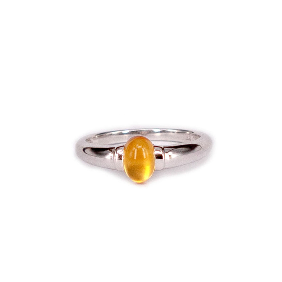 RING WHITE GOLD AND CITRINE