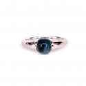 RING IN WHITE GOLD AND BLUE TOPAZIO