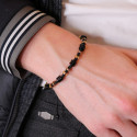 BRACELET ROSE GOLD  WITH BRILLIANT AND ONIX
