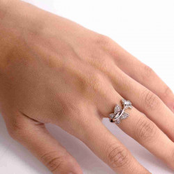 BUTTERFLY RING WITH ZIRCONIA